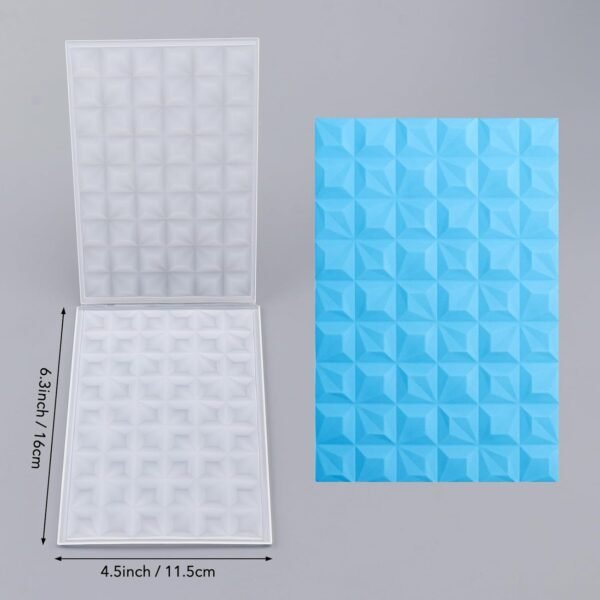 3D Embossing Folder for Card Making Adding Textured Detail to Paper Crafting 6.3x4.5inch Clear Texture Plate Perfect for Heavyweight Cardstock (≥250gsm/92lb),Diamond Texture Template