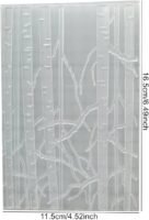 3D Woodland Embossing Folders for Card Making, Birch Tree Background Texture Embossing Folder Template for DIY Paper Crafts Scrapbooking Polymer Clay Decoration
