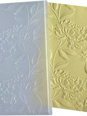3D Peony Flowers Plastic Embossing Folders for Card Making or Journaling Blossom Embossing Folder for Paper Crafting
