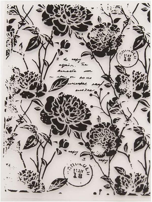 Vintage Style Roses Flowers Background Plastic Embossing Folder for Scrapbook DIY Album Card Tool Plastic Template Folders
