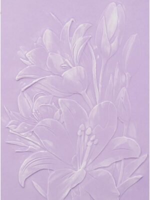 3D Embossing Folder for Card Making,Lily Flowers Clear Plastic Texture Fades Embossing Folder Template for Scrapbooking and Other Paper Craft Album Stamps DIY Decoration