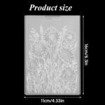 3D Embossing Folders,4.33 X 6.3 in Embossing Folders for Card Making, Daisy Flowers and Leaves Background, Embossed Plastic Embossings Folder Clearance, for Scrapbooking, Paper Art