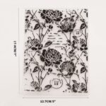 Vintage Style Roses Flowers Background Plastic Embossing Folder for Scrapbook DIY Album Card Tool Plastic Template Folders