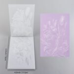 3D Embossing Folder for Card Making,Lily Flowers Clear Plastic Texture Fades Embossing Folder Template for Scrapbooking and Other Paper Craft Album Stamps DIY Decoration