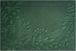 3D Embossing Folder for Card Making, Flowers Lit Candles Clear Plastic Texture Fades Embossing Folder Template for Scrapbooking and Other Paper Craft Album Stamps DIY Decoration