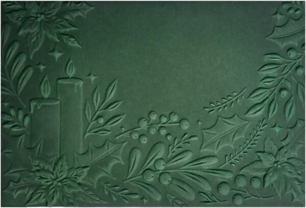 3D Embossing Folder for Card Making, Flowers Lit Candles Clear Plastic Texture Fades Embossing Folder Template for Scrapbooking and Other Paper Craft Album Stamps DIY Decoration