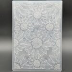 Plastic Embossing Folder (5 Inch x 7 Inch | Big Flowers Pattern) Paper Crafts Plastic Textured Impressions for Card Making Scrapbooking
