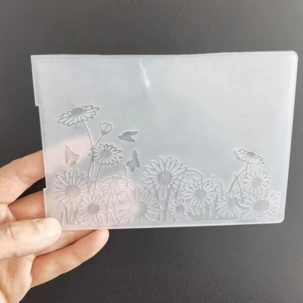 Spring Daisy Flower Butterfly Plastic Embossing Folders for Card Making Scrapbooking and Other Paper Crafts