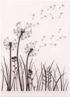 4.1 by 5.8 Inches Dandelion Flower Grass Dragonfly Plastic Embossing Folders for Scrapbooking Card Making Christmas Folders