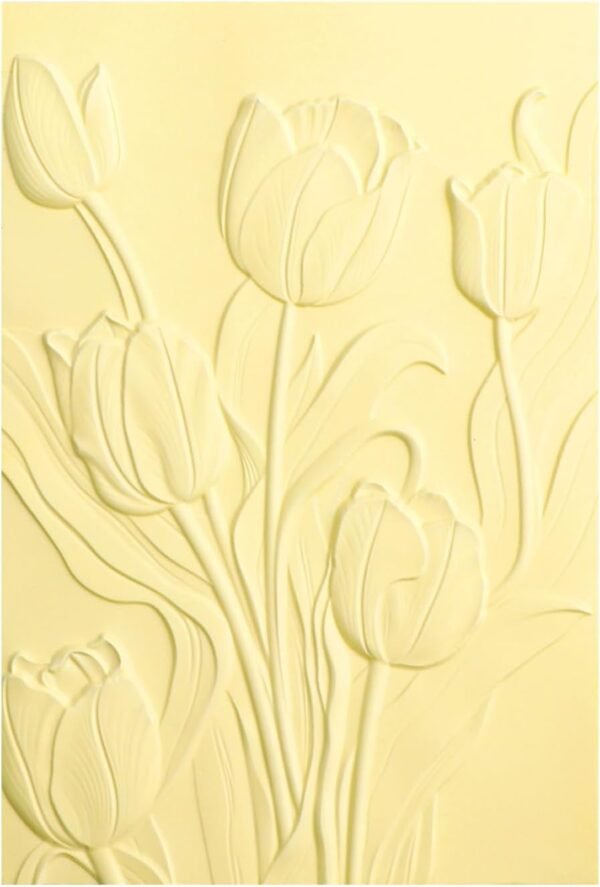 3D Flowers Theme Plastic Embossing Folders Tulip for DIY Scrapbooking Photo Album Card Paper Craft Decoration for Card Making,Embossing Template Paper Card Embossing Stencil