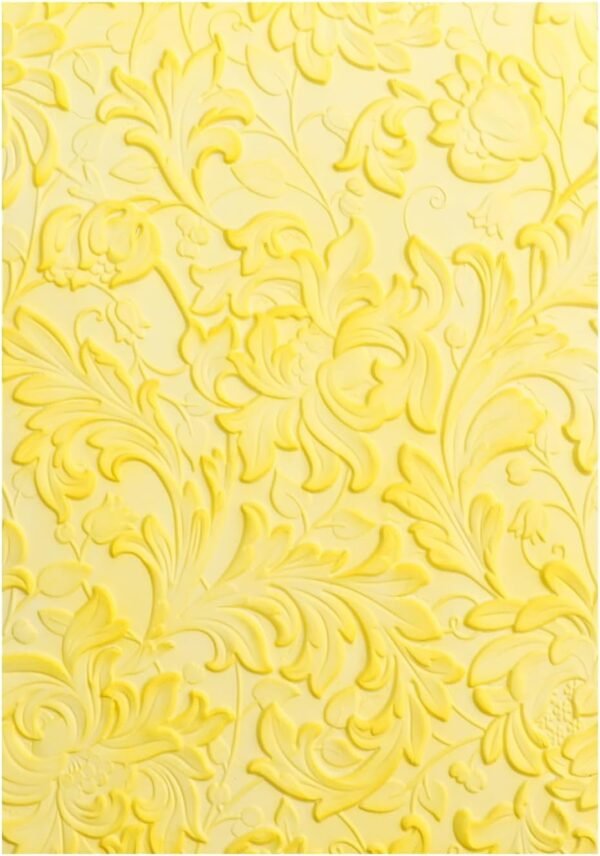 3D Embossing Folder for Card Making Adding Textured Detail to Paper Crafting 6.3x4.5inch Clear Texture Plate Perfect for Heavyweight Cardstock (≥250gsm/92lb),Flowers Texture Template