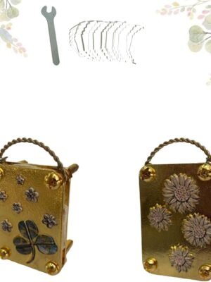 Micro Flower Press, Plants Art & Crafts Metal Flowers Pressing, DIY Pressed Plant Preservation Kit for Arts and Crafts Lovers, Plant Lover Ideal Gifts (Shamrock+Sunflower)