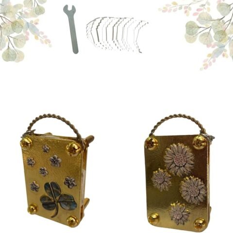 Micro Flower Press, Plants Art & Crafts Metal Flowers Pressing, DIY Pressed Plant Preservation Kit for Arts and Crafts Lovers, Plant Lover Ideal Gifts (Shamrock+Sunflower)
