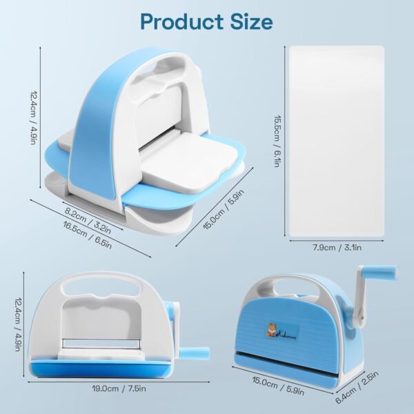 Mini Die Cutting and Embossing Machine, 3” Opening Manual Cutting Die Machine, Die Cutting Machine Full Tools-Perfect for Card Making, Scrapbooking, Crafting