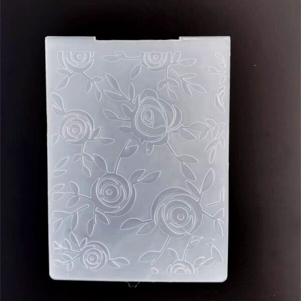 1PC Rose Flower Background Embossing Folder for Card Making Floral DIY Plastic Scrapbooking Photo Album Card Paper DIY Craft Decoration Template Mold