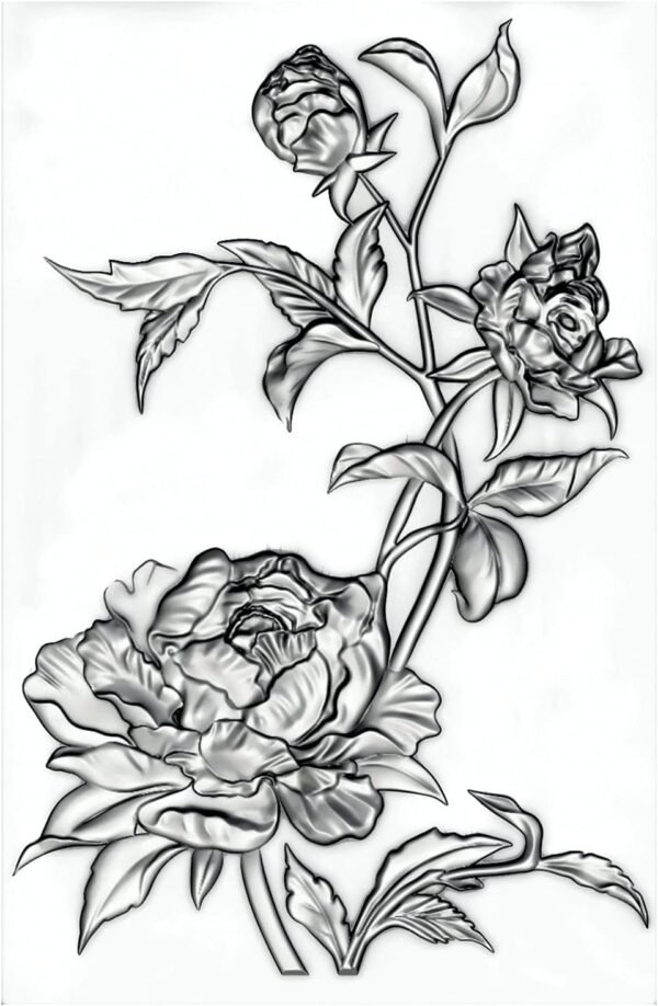 3-D Texture Fades Embossing Folder-Mini Roses by , 665632, One Size, Multicolor