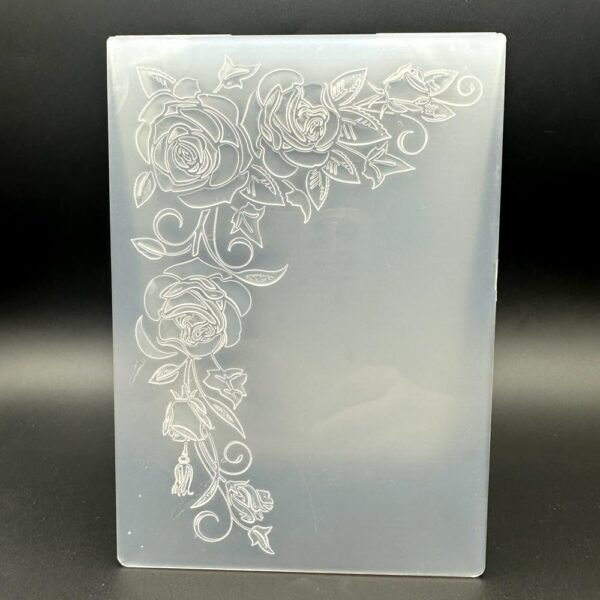 3D Plastic Embossing Folder TemplateThree Dimensional Rose Edge Texture 5x7 Inch for Card Making DIY Scrapbooking Paper Crafting Handmade Crafts Scrapbooking Arts Supplies Scrapbook Decor
