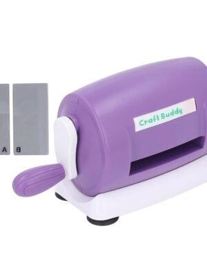 Manual Die Cutting Embossing Machine, Portable Cut Machines, 9 inch Opening Scrapbooking Machine Full Kit Included with Universal Plate System, White