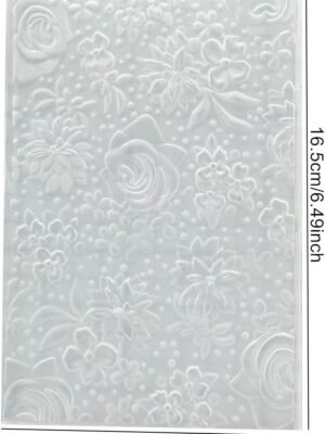 3D Roses Embossing Folders for Card Making,Rose Flowers Texture Plastic Embossing Folder Template for DIY Paper Crafting Scrapbooking Polymer Clay Decoration