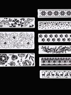 9Pcs Plastic Embossing Folders for Card Making Embossing Machine Template Mold Paper Card Embossing Stencil Flower Leaf Embossing Folder for Scrapbook Photo Album DIY Craft Decoration