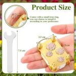 Micro Flower Press Kit Mini Flower Press with 20 Reusable Specimen Papers and Wrench Metal DIY Pressing Plant Preservation Set for Arts and Crafts Enthusiasts Lovers Gift(Sunflower)