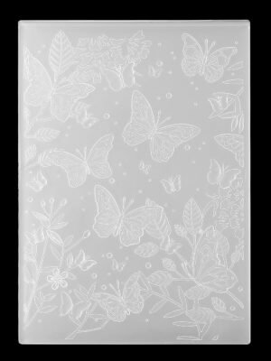 Butterflies 3D Embossing Folder 4 x 6-inch Leaves Background Plastic Embossing Folders Textured Flowers Leaves Embossed Template for Card Making Scrapbooking Paper Crafts