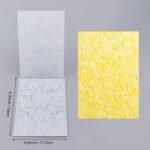 3D Embossing Folder for Card Making Adding Textured Detail to Paper Crafting 6.3x4.5inch Clear Texture Plate Perfect for Heavyweight Cardstock (≥250gsm/92lb),Flowers Texture Template