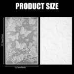 3D Embossing Folders, Textured Flowers Leaves Embossed Template 5x7 Inch Embossing Folder Plastic Embossing Folders for Card Making Scrapbooking Paper Crafts
