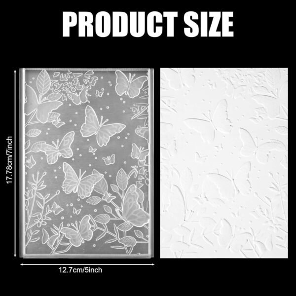 3D Embossing Folders, Textured Flowers Leaves Embossed Template 5x7 Inch Embossing Folder Plastic Embossing Folders for Card Making Scrapbooking Paper Crafts