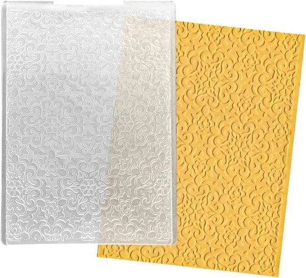 Flower Background Plastic Embossing Folders for Card Making, Flower Frame Embossing Folders for DIY Scrapbooking, Lace Flowers Template Folders for Paper Craft Photo Album Decorations