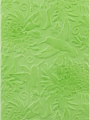 3D Embossing Folder for Card Making,Hummingbird and Flowers Clear Plastic Texture Fades Embossing Folder Template for Scrapbooking and Other Paper Craft Album Stamps DIY Decoration