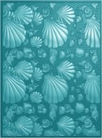 3D Embossing Folder for Card Making,Sea Shells Clear Plastic Texture Fades Embossing Folder Template for Scrapbooking and Other Paper Craft Album Stamps DIY Decoration