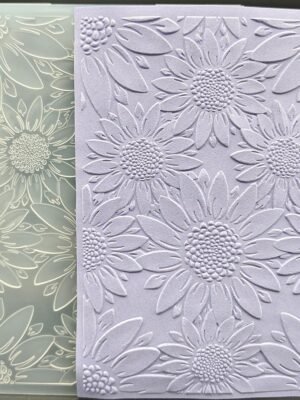 Plastic Embossing Folder (5 Inch x 7 Inch | Big Flowers Pattern) Paper Crafts Plastic Textured Impressions for Card Making Scrapbooking