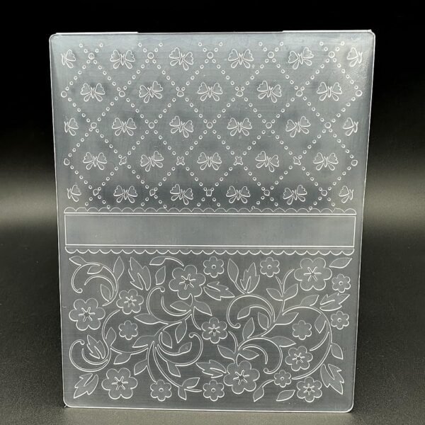 3D Plastic Embossing Folder Template Bow&Small Flowers Texture 4.7x5.91 Inch for Card Making DIY Scrapbooking Paper Crafting Handmade Crafts Scrapbooking Arts Supplies Scrapbook Decor