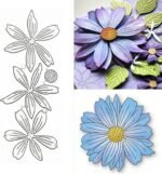 Blooming Flowers Metal Die Cuts, Daisy Flowers Plant Coneflower Cutting Dies Cut Stencils for DIY Photo Decorative Embossing Paper Dies for Scrapbooking Card Making
