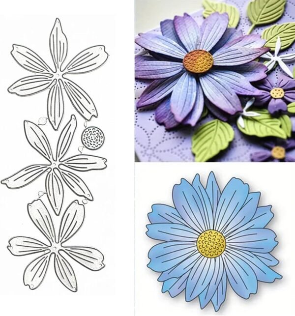 Blooming Flowers Metal Die Cuts, Daisy Flowers Plant Coneflower Cutting Dies Cut Stencils for DIY Photo Decorative Embossing Paper Dies for Scrapbooking Card Making