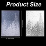 3D Embossing Folder, 6.42x4.53 Inch Pine Tree Embossing Plate Plastic Embossed Template Embossing Folder for Making Cards Scrapbooks Paper Albums DIY Crafts