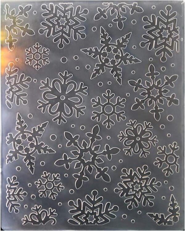 Christmas Snowflake Plastic Embossing Folders for Card Making Scrapbooking and Other Paper Crafts, 12.1x15.2cm