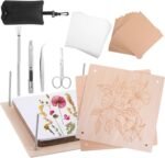 10 Layer 11" X 11" Wooden Press with Storage Bag, Extra Large Flower Pressing Kit, DIY Wood Flower Leaf Plant Press Kit Great Gift for Arts and Crafts