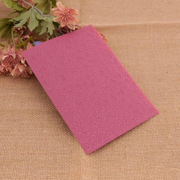 Plastic Embossing Folder (5 x 7 inches | Small Flowers Pattern) Paper Crafts Plastic Textured Impressions for Card Making Scrapbooking