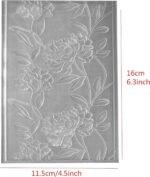 3D Peony Flowers Plastic Embossing Folders for Card Making or Journaling Blossom Embossing Folder for Paper Crafting