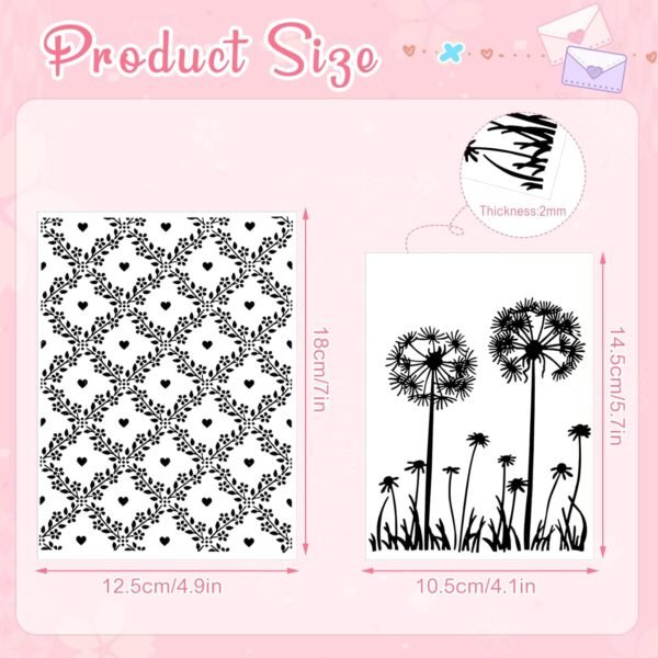 12 Pieces Embossing Folders Embossing Machine Template Paper Card Decorating Mold for Card Making DIY Craft Template Flower Scrapbook Photo Album Craft Decoration, 5.9 x 4.1 Inch