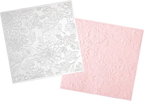 6×6inch Peony Flowers 3D Embossing Folder, Clear