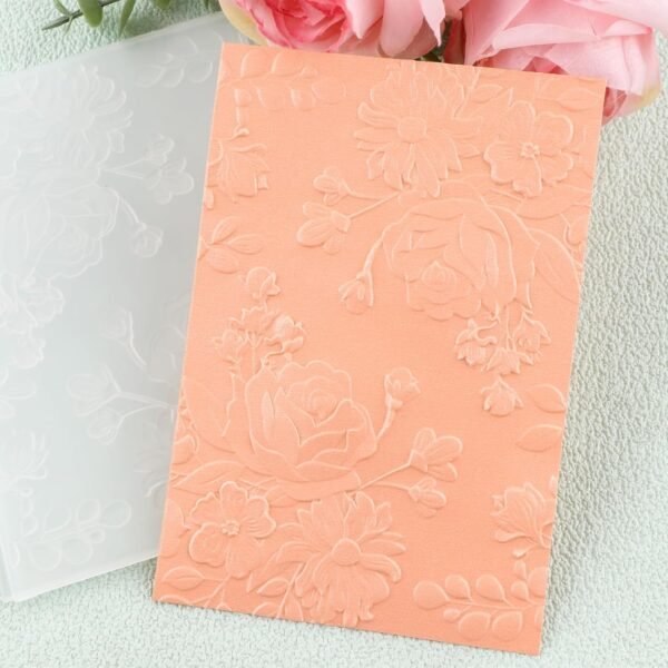 3D Flowers Embossing Folders for Card Making,Embossing Template Paper Card Embossing Stencil for DIY Scrapbooking Photo Album Card Paper Craft Decoration 6.3" L x 4.5" W.(16x11.5cm)