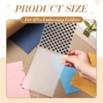 8 Pieces Embossing Folders Embossing Machine Template Paper Card Heart Folders for Card Making DIY Flower Scrapbook Photo Album Craft Decoration, 5.9 x 4.1 Inch(Classic Style)