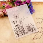 4.1 by 5.8 Inches Dandelion Flower Grass Dragonfly Plastic Embossing Folders for Scrapbooking Card Making Christmas Folders