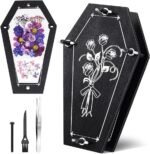 Coffin Flower Press Set, Wood Flower Pressing Kit 6 Layers Plant Preservation Kit DIY Drying Art Dried Floral Art Beginner Bundle, 6.7x3.9 Inch