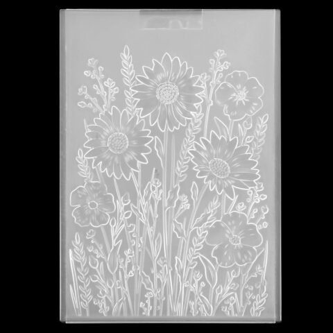 3D Embossing Folders,4.33 X 6.3 in Embossing Folders for Card Making, Daisy Flowers and Leaves Background, Embossed Plastic Embossings Folder Clearance, for Scrapbooking, Paper Art