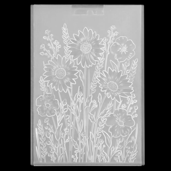 3D Embossing Folders,4.33 X 6.3 in Embossing Folders for Card Making, Daisy Flowers and Leaves Background, Embossed Plastic Embossings Folder Clearance, for Scrapbooking, Paper Art