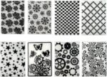 8 Pieces Embossing Folders DIY Craft Template Stencil Heart Embossing Machine Template Paper Card Gear Stripe Embossing Stencil for Card Making Flower Scrapbook Photo Album Craft Decoration